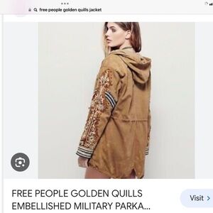 - SOLD Free People We The Free Embellished Jacket Golden Quills Jacket